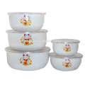 5PCs porcelaine émail décor à la maison bol à glace